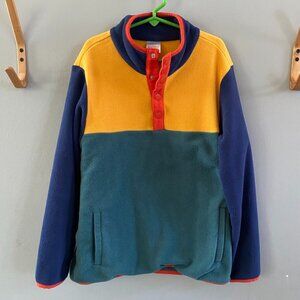 Size 10 Hanna Andersson colorblock snap fleece